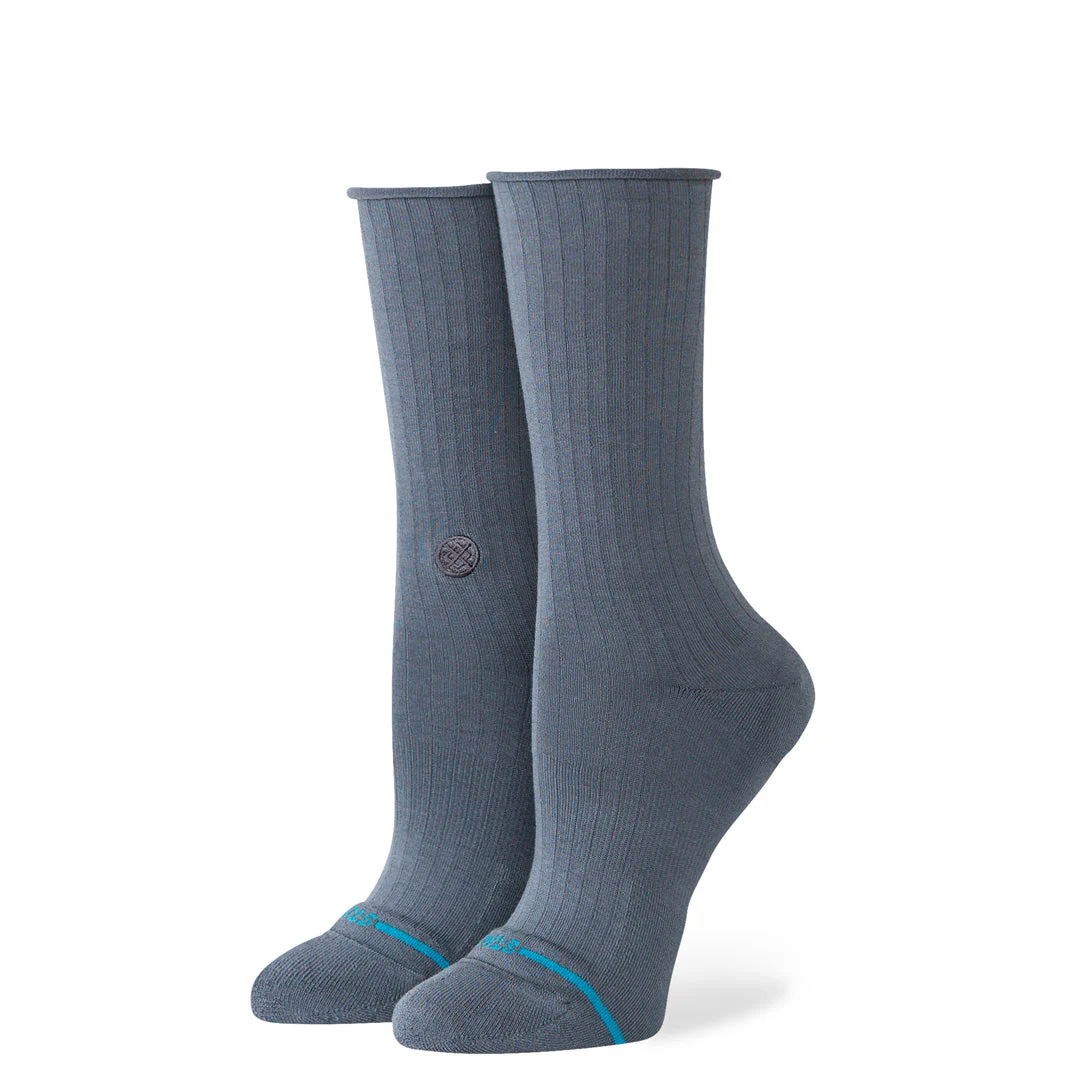 ROLLED SOLID CREW SOCK