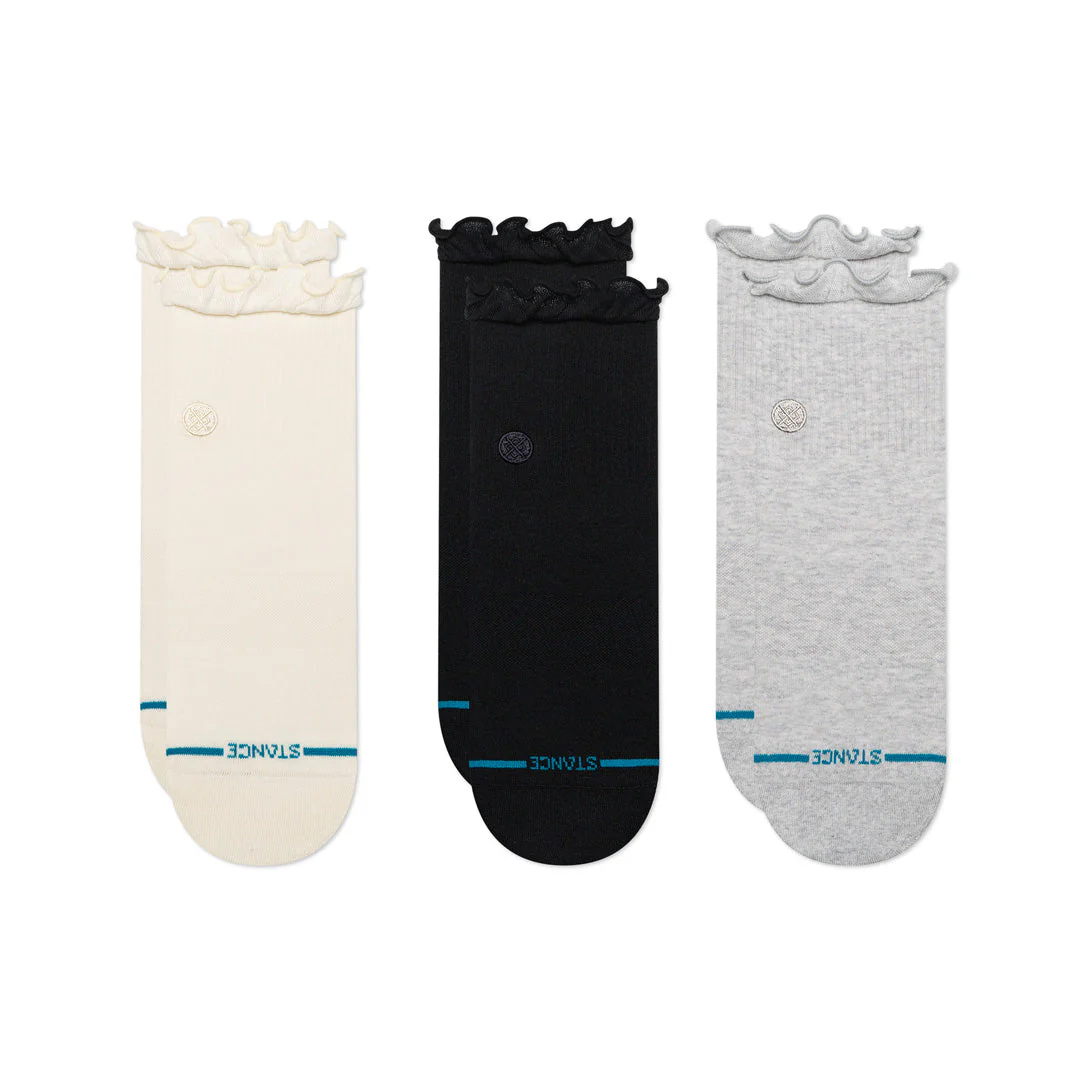 RUFFLE ICON QUARTER SOCK 3 PACK