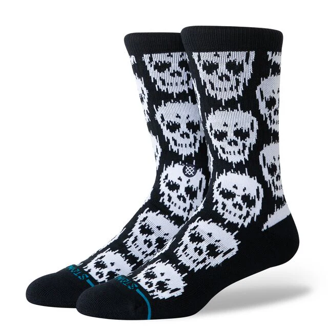 STATIC SKULL CREW SOCK